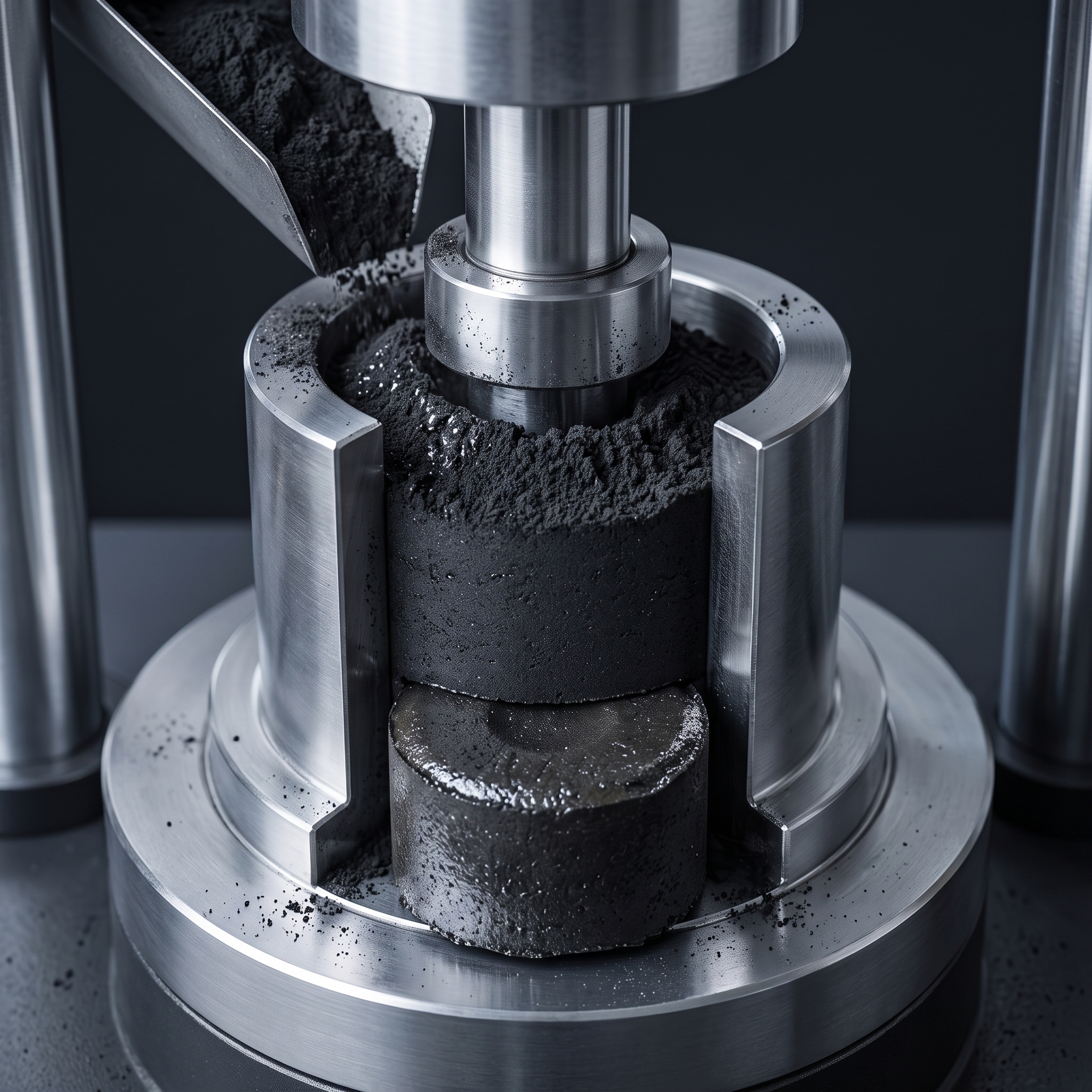 Briquette pressing